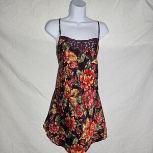 Vintage 90s whimsigoth cottage core floral slip dress